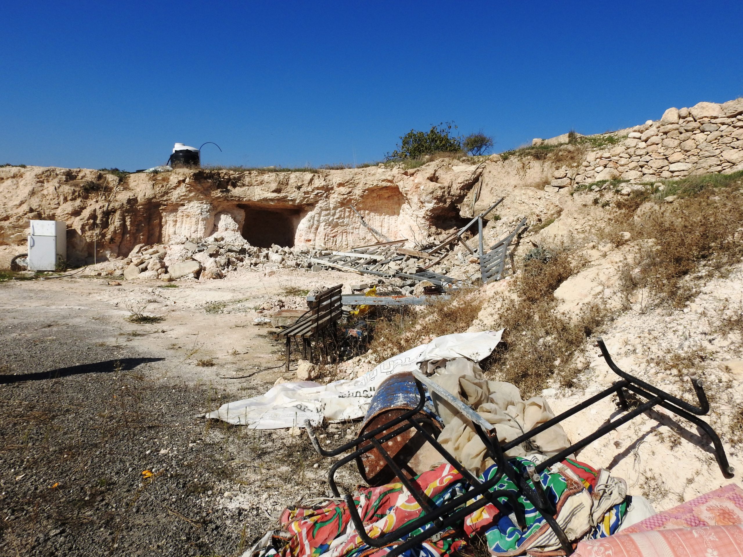 Demolishing an agricultural facility east Yatta/ Hebron Governorate