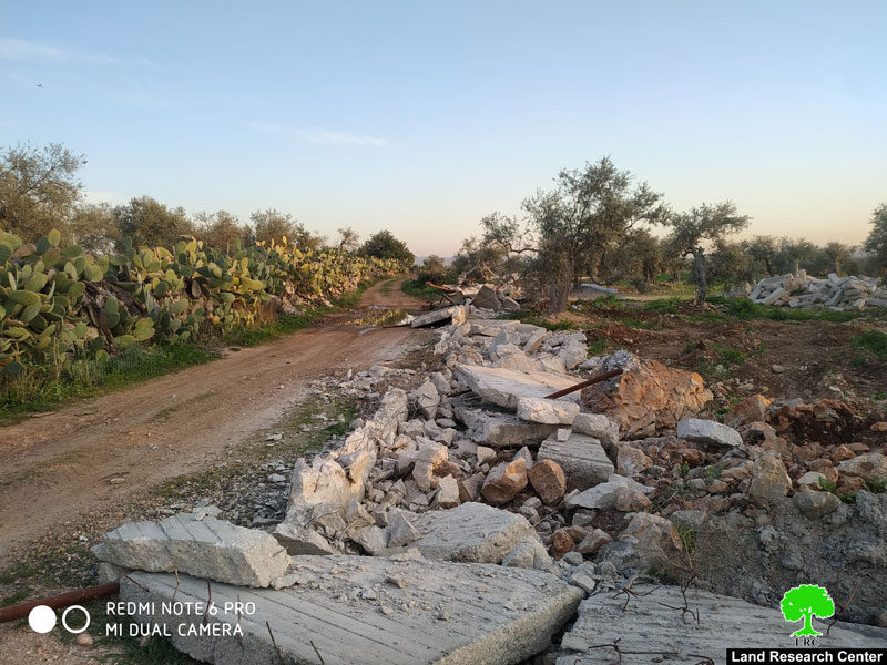 The Israeli Occupation demolished Retaining Walls in Ni’lin village \ Ramallah governorate