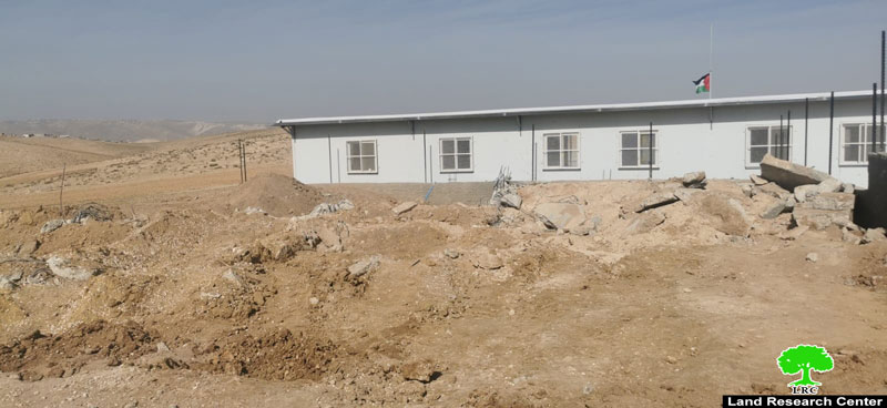 The Occupation Demolishes a Mosque and a Cistern in Umm Qassa south Hebron