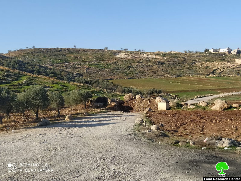 The Occupation Forces Seal off Al-Mughayyir village entrance \ Ramallah governorate