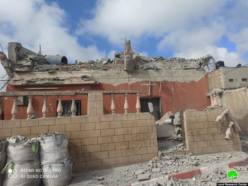 The Israeli Occupation blow up house of prisoner Mohammed Qubha in Tura / Jenin Governorate