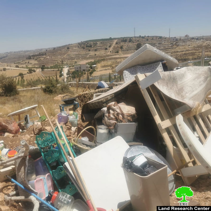 للمرة الثانية: الاحتلال يهدم مسكن عائلة العجلوني في بلدة حلحول شمال الخليل