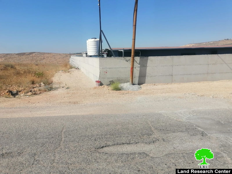 The Occupation Halts Work for an Agricultural Facility in Jubara village / Tulkarm governorate