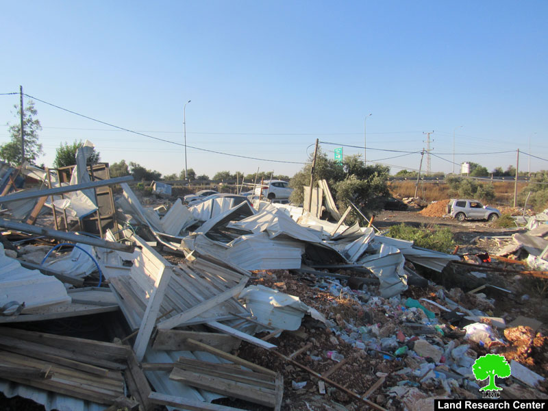 Israeli Occupation Demolishes Structures in Haris village / Salfit governorate