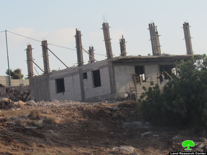 Halt of Work Notice for a House and A Shop in An-Nabi Elyas Village / Qalqilya Governorate