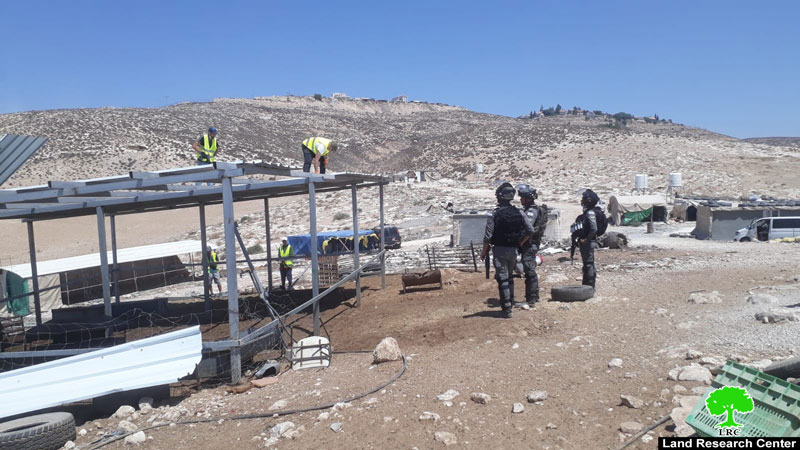 Demolishing and Confecting Agricultural Structures in Ad-Dhaheriya/ Hebron Governorate