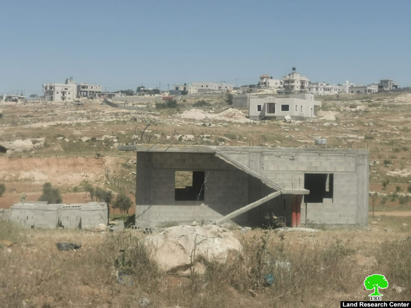 Halt of Work notice for a house in Susiya village /south Hebron governorate