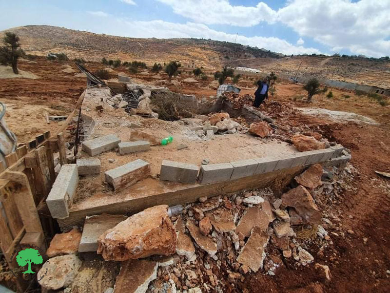 هدم منزلين وخزان مياه في قرية دوما / محافظة نابلس