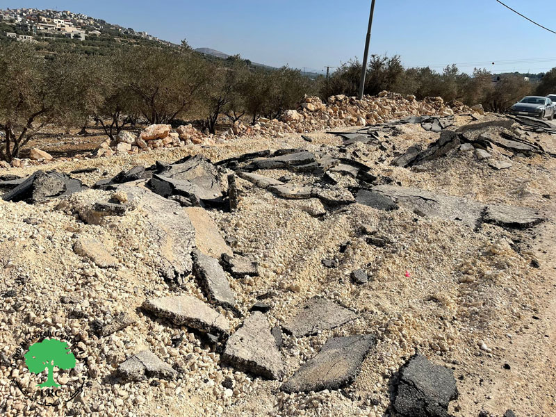 The Israeli Occupation Ravages a main Road in Ya’bad town / Jenin Governorate