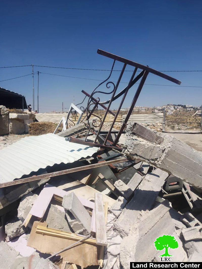 الاحتلال يهدم منشآت زراعية في خلة العيدة جنوب الخليل