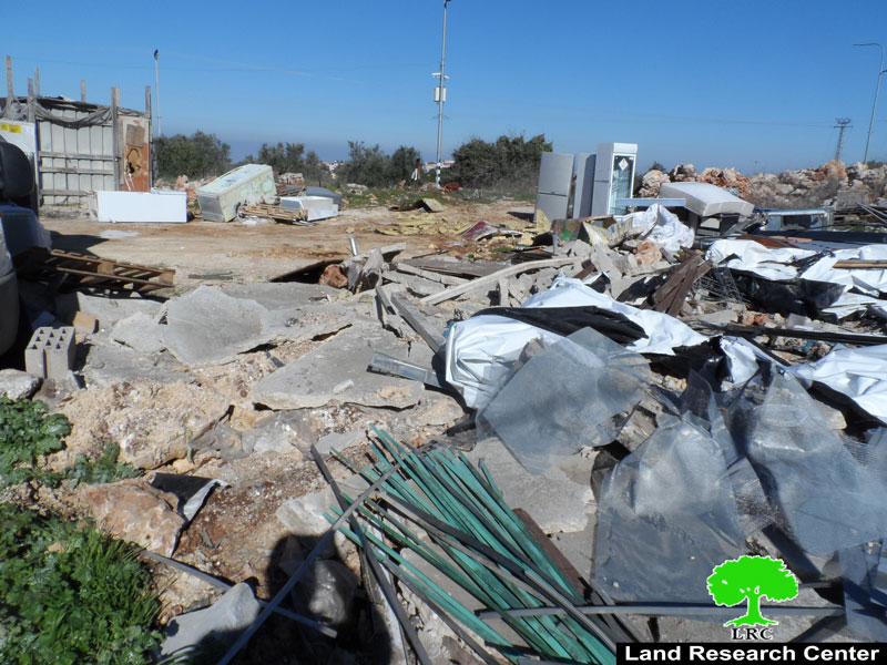 Demolition of a Shop in Haris village Salfit Governorate
