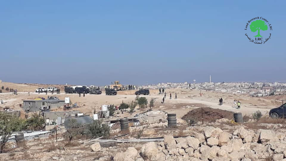 The Occupation Troops Demolished a Tent and Closed a road in Masafer Yatta / South Hebron