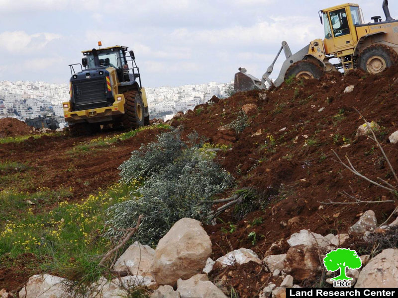 The Occupation Confiscated Containers and Ravaged a Plot in Khirbet Qilqis / South Hebron