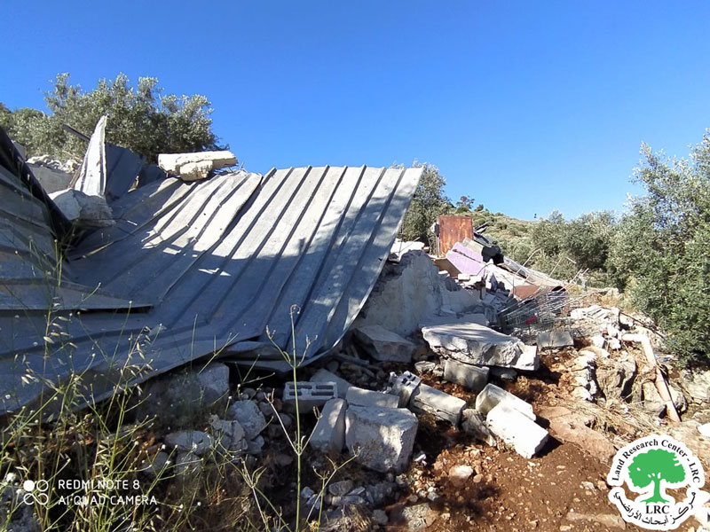 Demolition of three agricultural rooms in the town of Kafr ad-Dik / Salfit Governorate