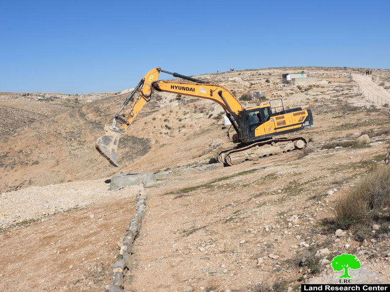 The occupation demolishes 4 cisterns in a pastoral reserve in Masafer Yatta, south of Hebron
