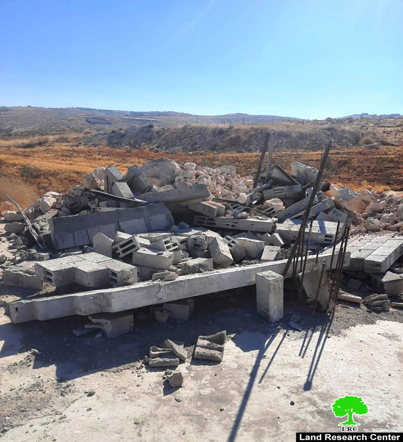 الاحتلال يهدم غرفتين زراعيتين في البويب شرق يطا جنوب الخليل