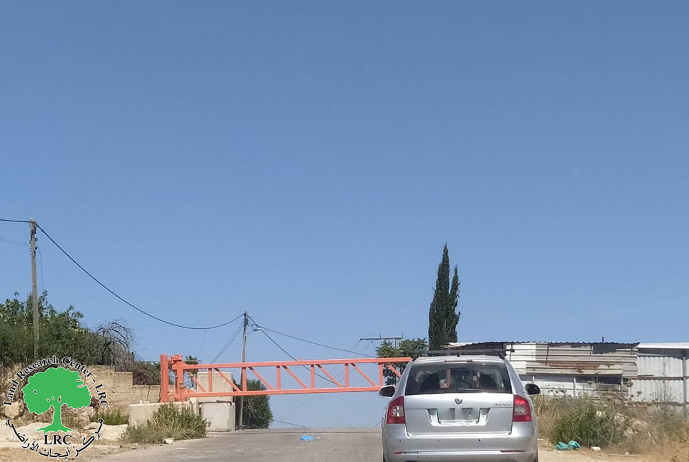 Closure of the main iron gate entrance of Aboud village, Ramallah governorate