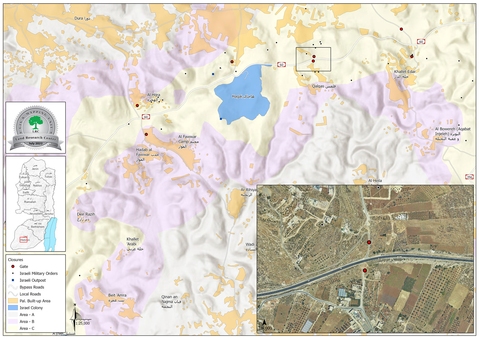 The Israeli Occupation Sat Up 4 metal gates on Qilqis entrance / South Hebron