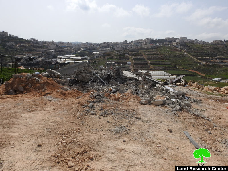 The Occupation Demolished House of Citizen Sadam Jaber in Khallet ‘Eideh / South Hebron