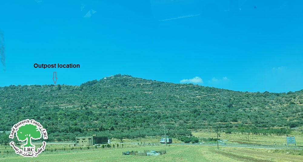 New Outpost Built in Al-Lubban Ash-Sharqiya / Nablus Governorate