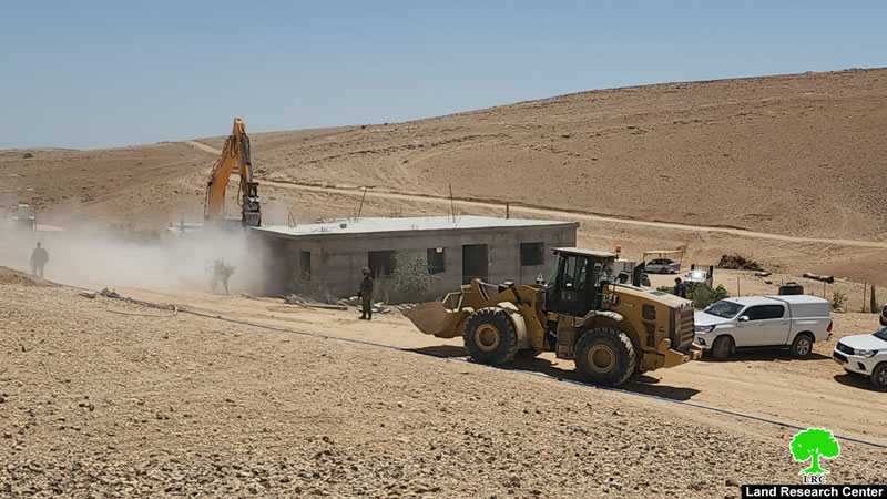 The Occupation demolished a house belongs to citizen Najeh Tu’aimat in Umm Qussa / south Hebron