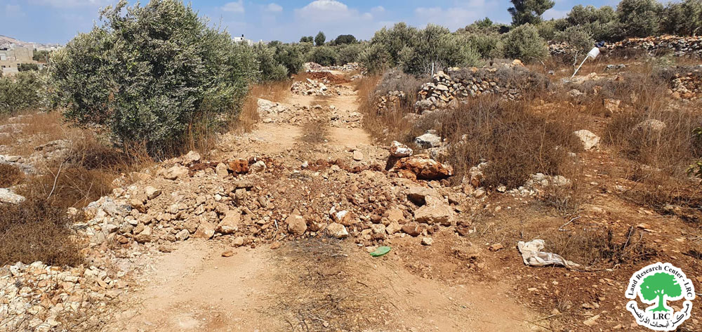 Demolition of Two Agricultural Roads and a Road in Rujeib village / Nablus Governorate