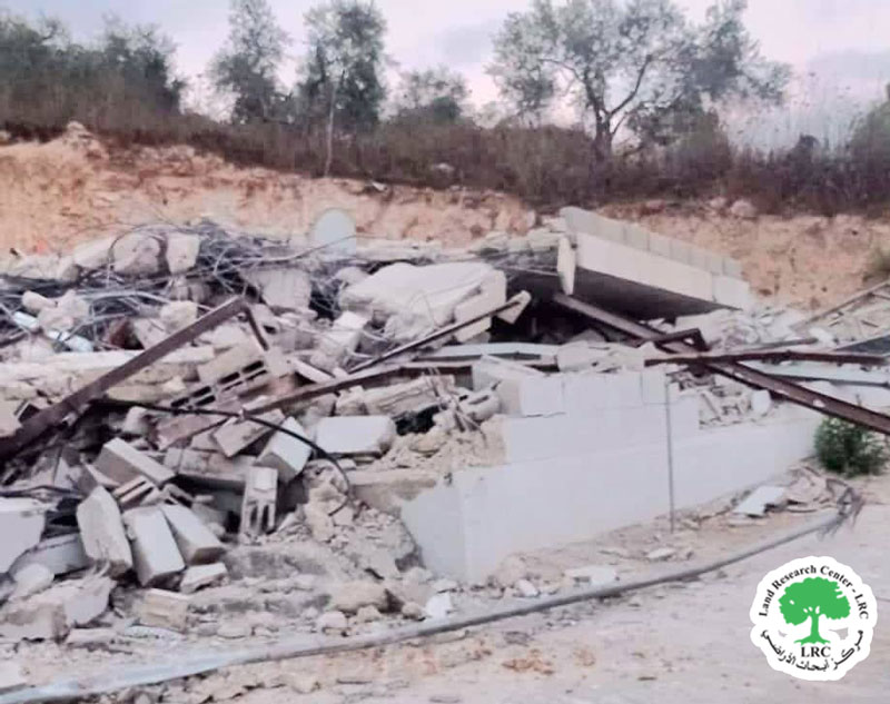 هدم مسكناً لعائلة أبو السعود في بلدة سبسطية بمحافظة نابلس