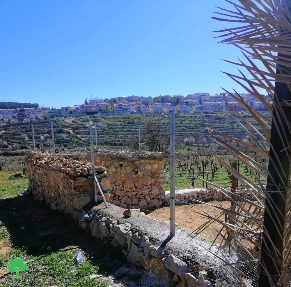 سلطات الاحتلال تصدر أمر بهدم جدارن استنادية وبناء زراعي في بلدة الخضر في محافظة بيت لحم