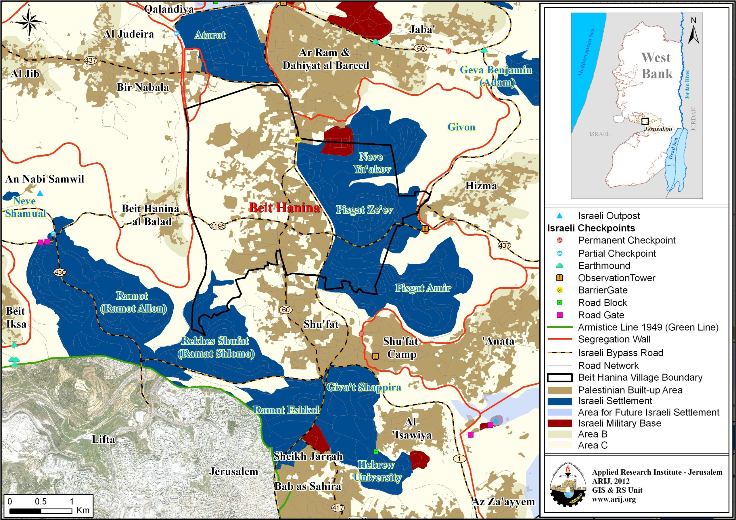 The Geopolitical Status in Beit Hanina Town