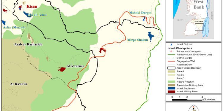 At the Southeast Bethlehem Governorate: Al-Minya and Kisan Villages Caught Between Forced Displacement and Israel’s Expanding Settlement Plans