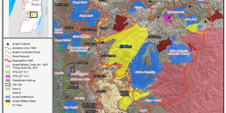 مشروع (E1): الضربة القاضية لحل الدولتين وإعادة تشكيل الخريطة الجيوسياسية للضفة الغربية